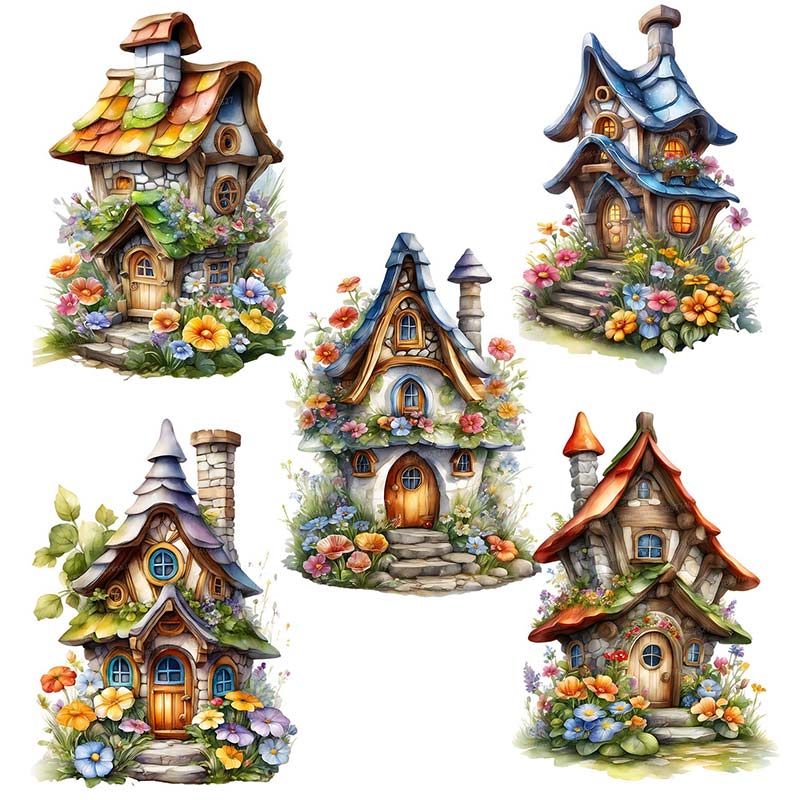 Pvc Panel Background - ห้องนอนสติกเกอร์ติดผนังบ้านของคนแคระตกแต่งพื้นหลังห้องเด็กการตกแต่งบ้านรูปลอกที่มีกาวในตัว S354
